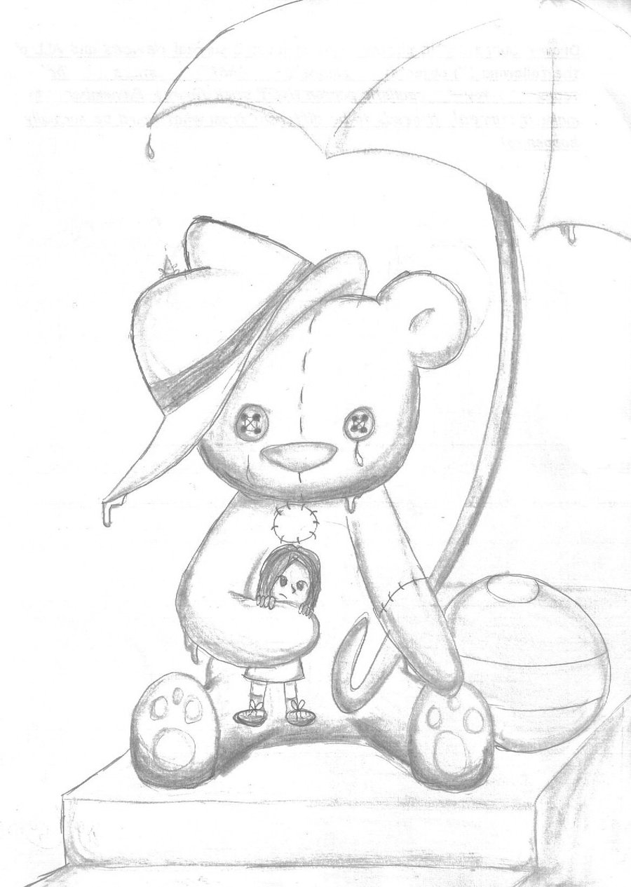 Teddy Bear Drawings Pencil - Gallery