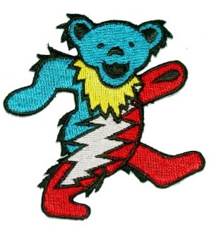 Grateful Dead - Dancing Bear Bolt Patch