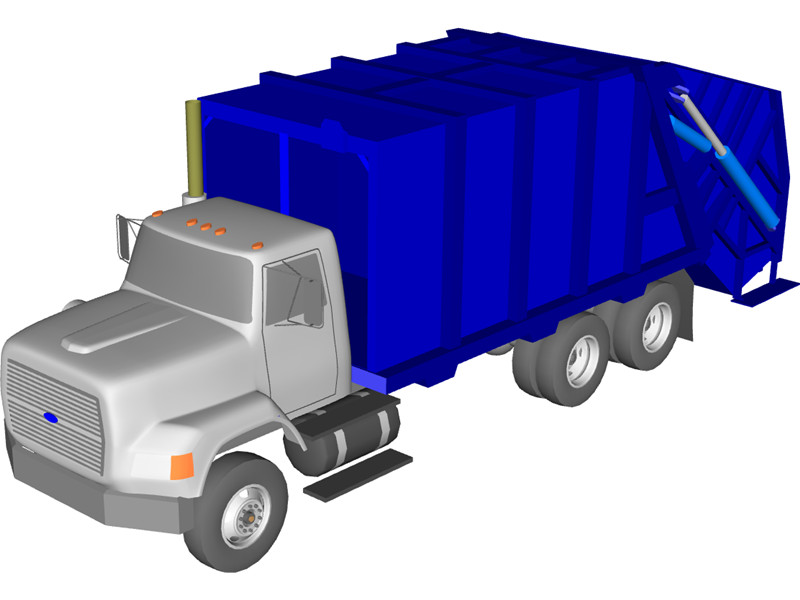 Garbage Truck 3D Model Download | 3D CAD Browser