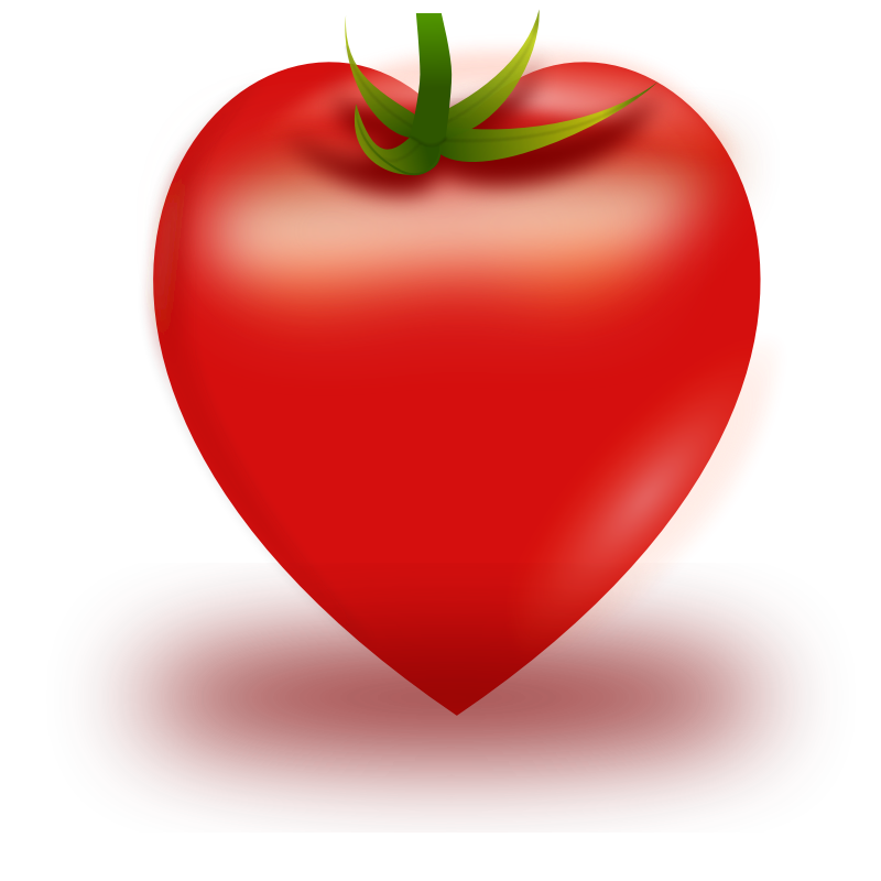Clipart - Vector Heart Tomato