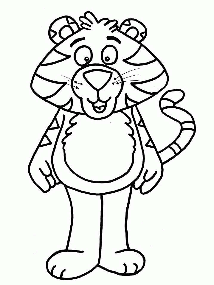 Tiger Face Coloring Page