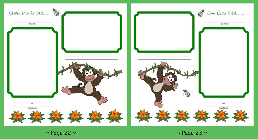 Jungle Monkeys Safari Nursery Baby Childrens Wall Border Stickers ...