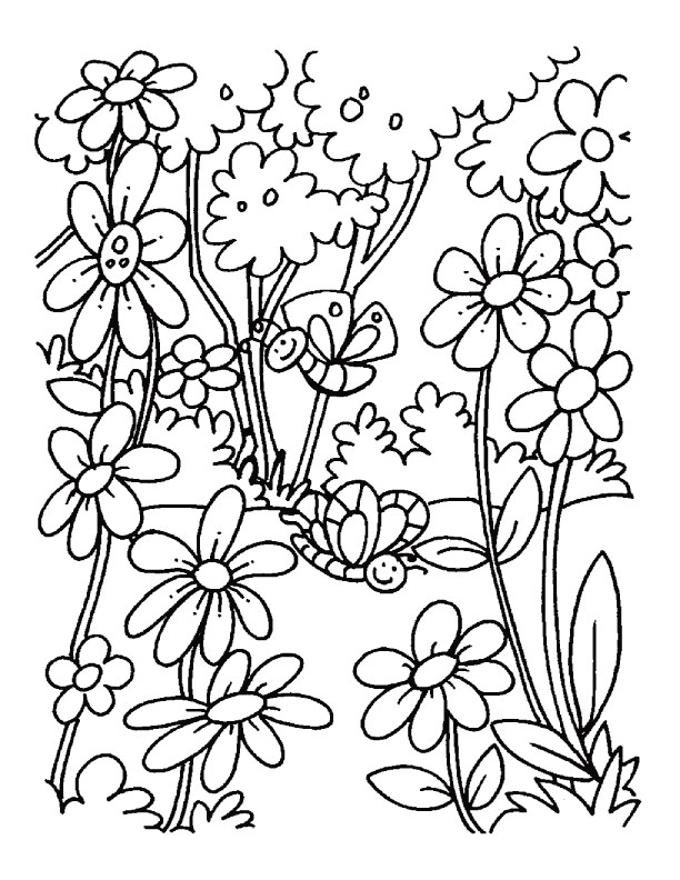 flower field Colouring Pages (page 2)