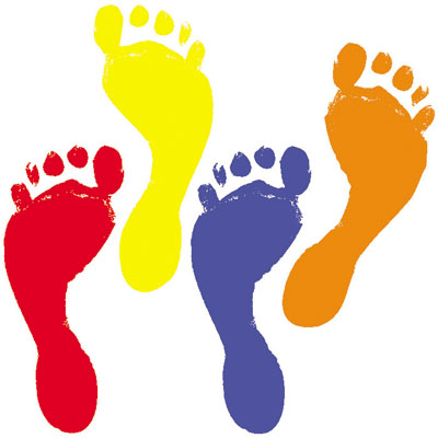 Colorful Footprints Clipart Images & Pictures - Becuo