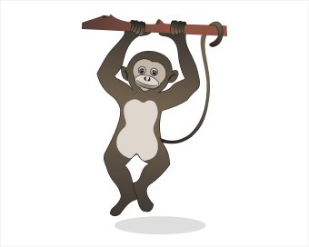 Monkey Clip Art Hanging From Tree | Clipart Panda - Free Clipart ...