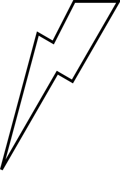 Lightning Bolt Outline Cliparts co