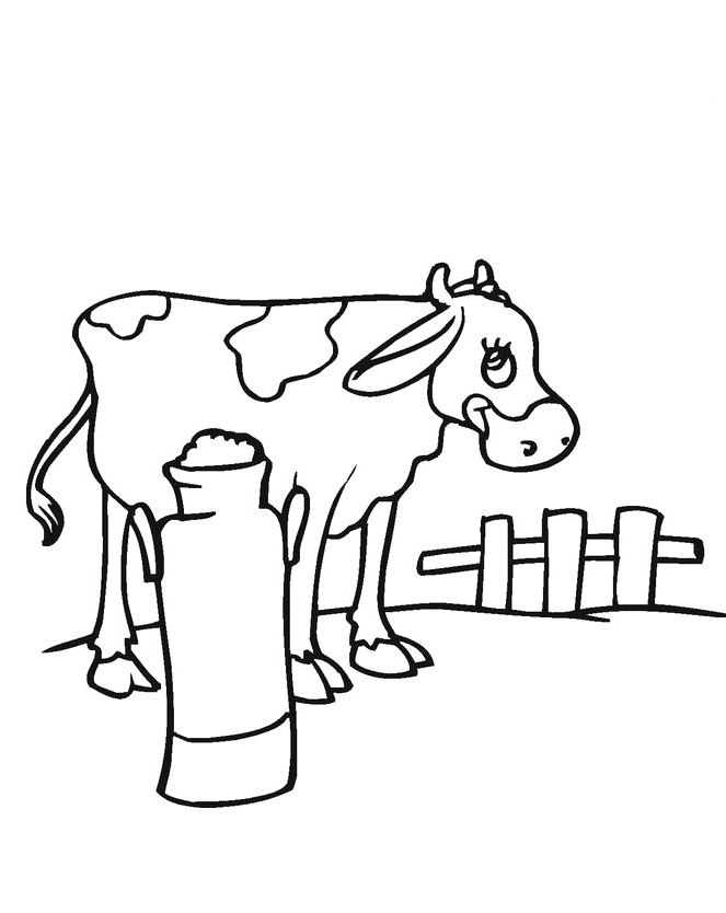 Fresh Cow Milk Coloring Pages - Food Coloring Pages : Free Online ...