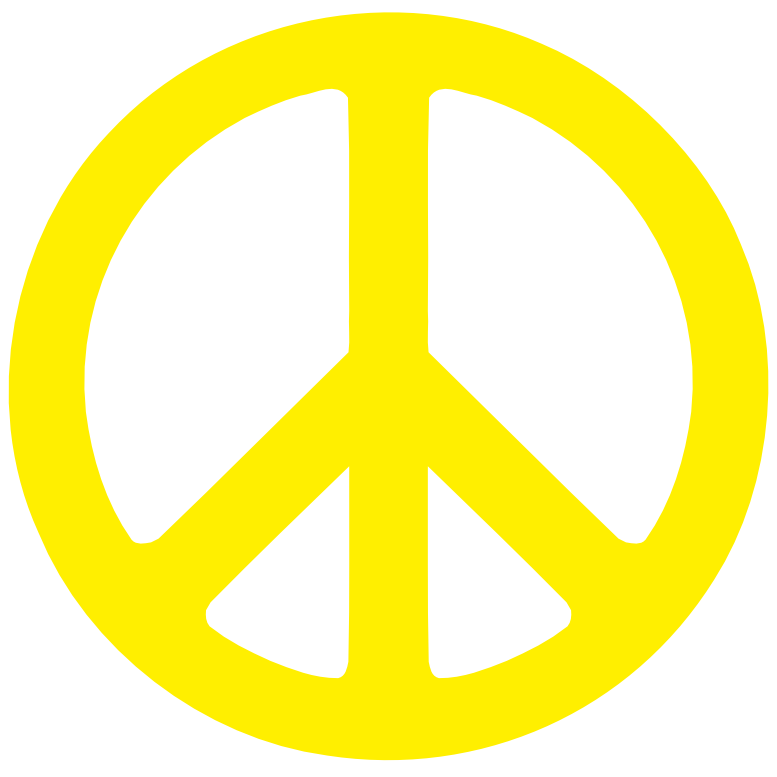 Electric Yellow Peace Symbol 1 dweeb peacesymbol.org Peace Symbol ...