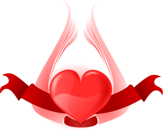 Free Heart and Ribbon Clipart, 1 page of Public Domain Clip Art