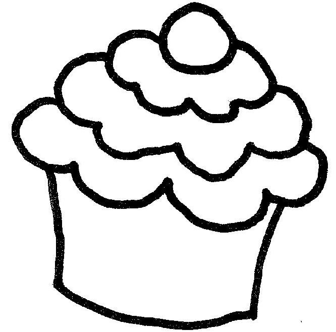 Cupcake Line Drawing - Cliparts.co