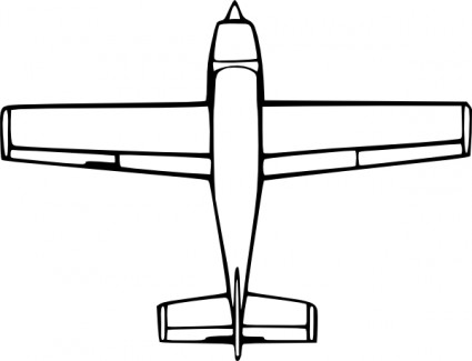 Wirelizard Top Down Airplane View clip art Vector clip art - Free ...