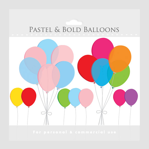 Popular items for clipart balloons on Etsy