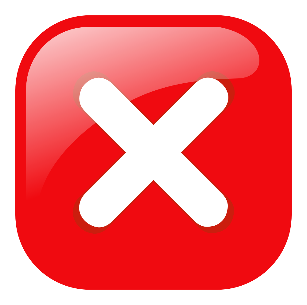 OnlineLabels Clip Art - Red Square Error Warning Icon