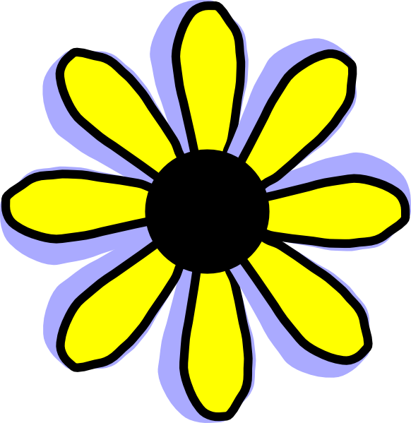 Yellow Flower clip art - vector clip art online, royalty free ...