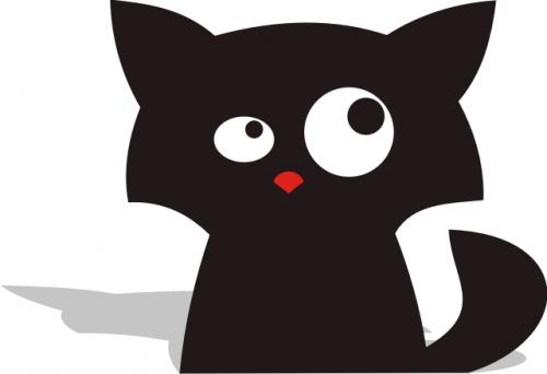 Cute Cartoon Black Cat | lol-