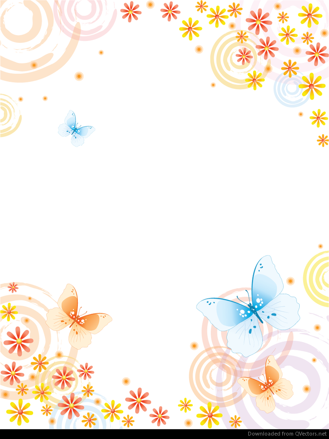 Abstract Flower with Butterfly Vector Background - Free Vector ...