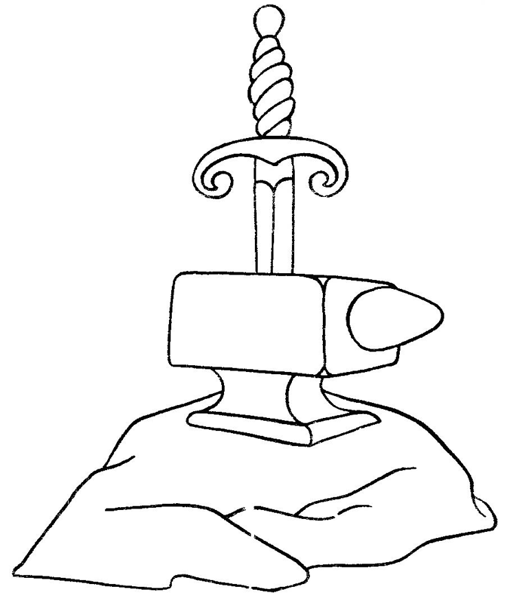 Sword In the Stone Coloring Pages