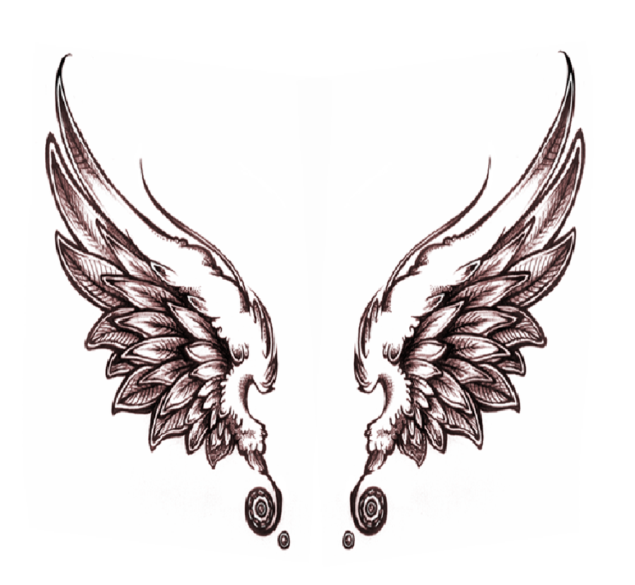 easy draw angel wings