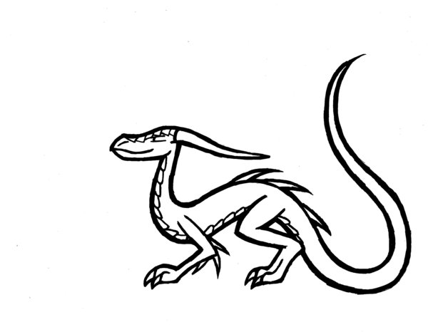 Pix For > Simple Dragon Outline For Kids