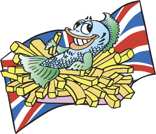 Fish and chips By kidcardona | Media & Culture Cartoon | TOONPOOL