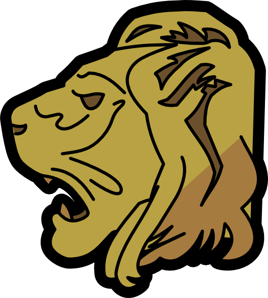 Lion Head clip art - vector clip art online, royalty free & public ...