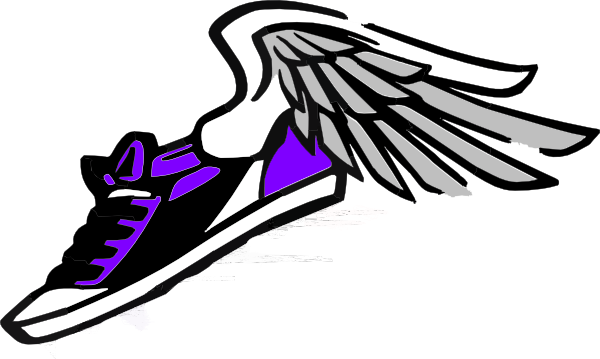 Running Shoe With Wings clip art - vector clip art online, royalty ...