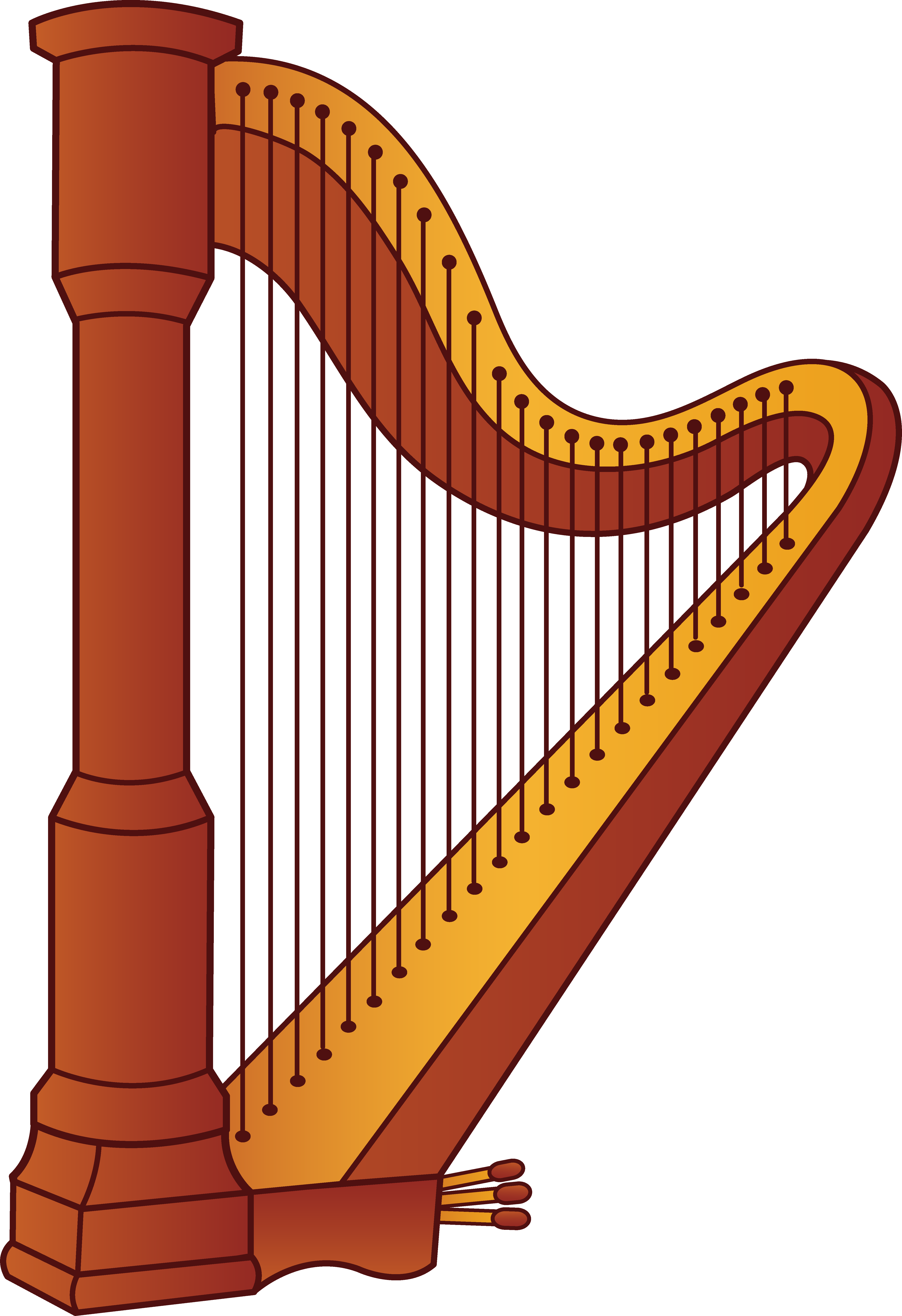 Harp Musical Instrument - Free Clip Art