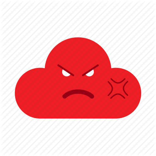 Angry, aware, bad, cloud, emoticon, emotion, face, fail, lost, mad ...