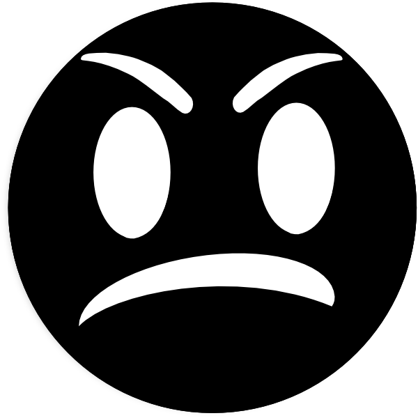 Angry Face Draft 1 clip art - vector clip art online, royalty free ...