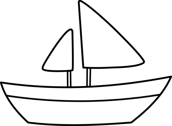 Simple Sailboat Coloring Page - Free Clip Art