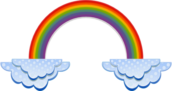 Rainbow And Clouds clip art - vector clip art online, royalty free ...