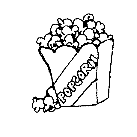 Single Popcorn Clipart Black And White Images & Pictures - Becuo
