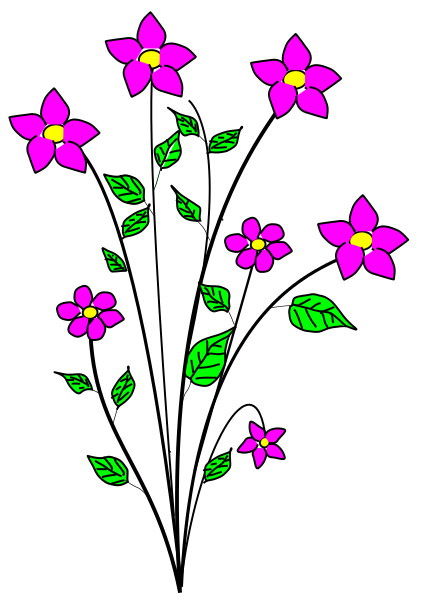 Fushia Flowering Plant Clip Art Download