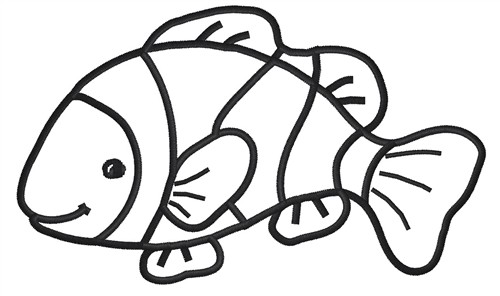 Clown Fish Drawing Outline Images & Pictures - Becuo