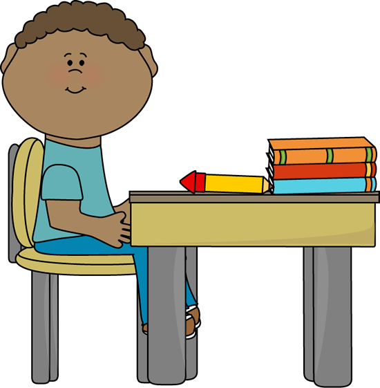 Pix For > Student Sitting At Table Clipart