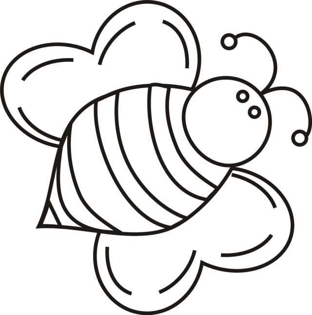 Bee Coloring Page : Printable Coloring Book Sheet Online for Kids ...