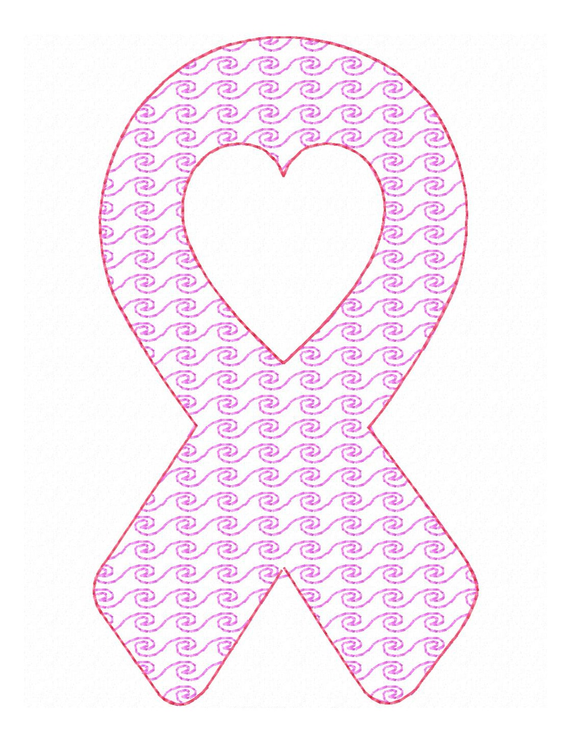 Raggy Cancer Awareness Ribbon
