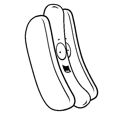 Coloring page Hot dog to color online - Coloringcrew.