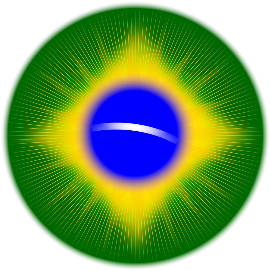 Rounded Brazil flag small clipart 300pixel size, free design ...