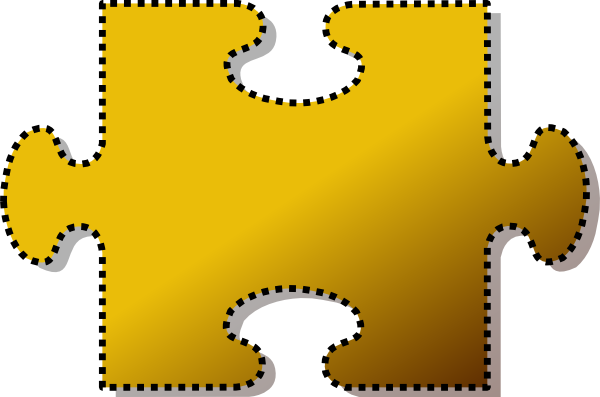 Jigsaw Yellow Puzzle Piece Cutout clip art - vector clip art ...