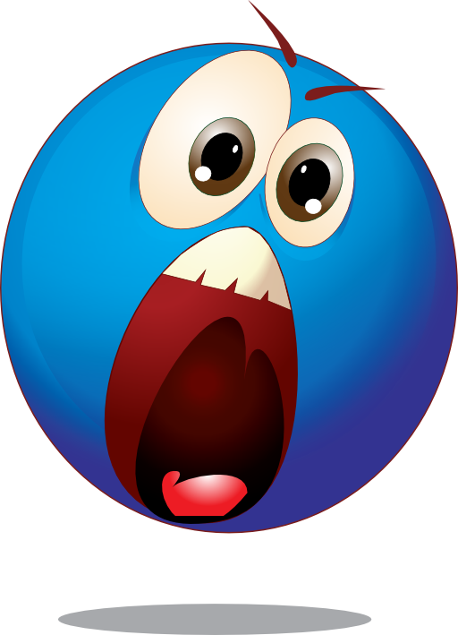 Smiley Scared Blue Emoticon Clipart | i2Clipart - Royalty Free ...
