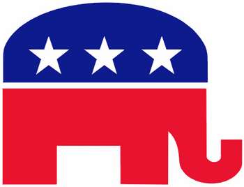 Free Patriotic Clipart Image of The Republican Party Elephant Icon