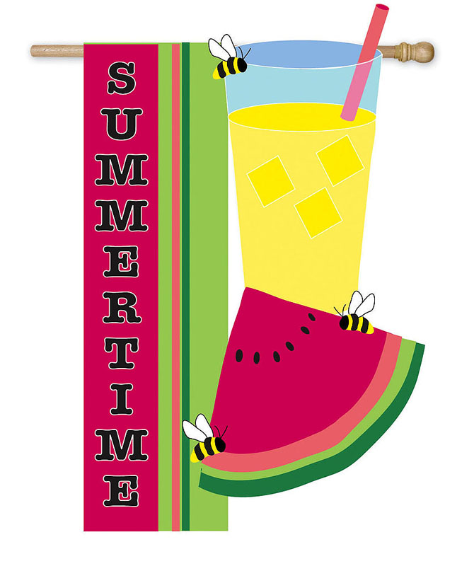 Lemonade and Watermelon Slice Flag - Regular Size Flag at The ...