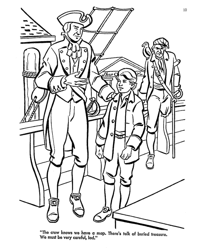 treasure chest island Colouring Pages