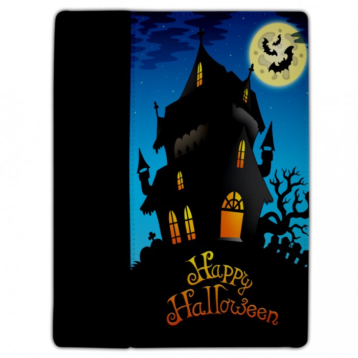 Haunted House on A Hill Halloween iPad 2/3 Leather Cover ...