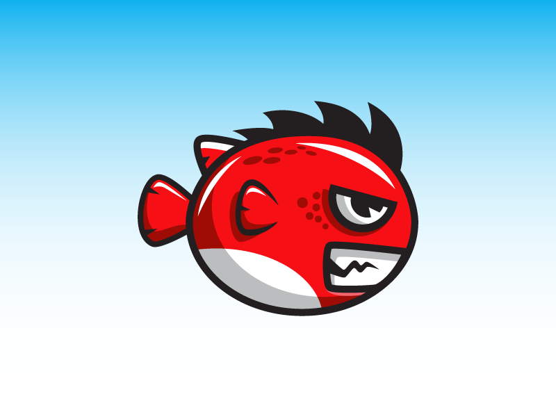 Dribbble - Red Angry Fish Game Character Sprite Sheets by bevouliin