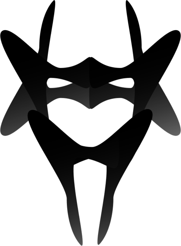 devilish mask - vector Clip Art