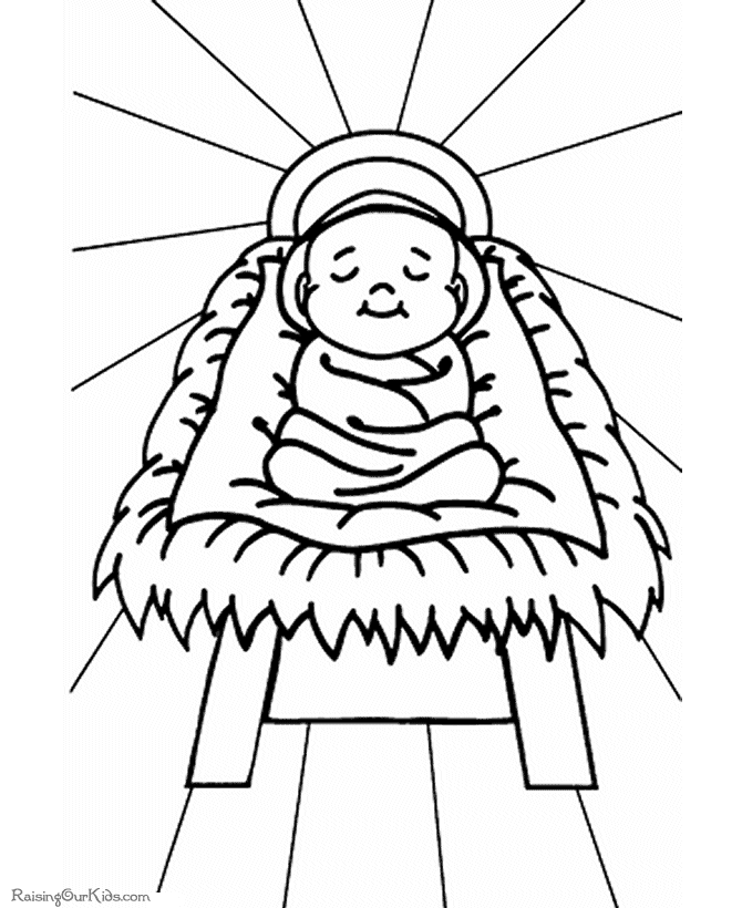 352 Animal Baby Jesus In The Manger Coloring Page with disney character