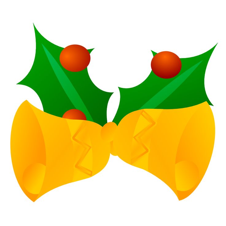 clipart christmas bells holly - photo #17