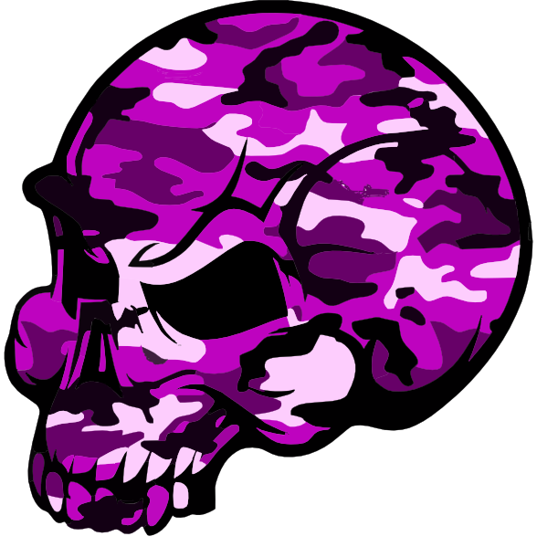 Skull Pink Camouflage clip art - vector clip art online, royalty ...